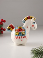 Ёлочная игрушка фарфор «Фигурка. Лошадь пэчворк», авторская роспись, 11 см - Фото 2