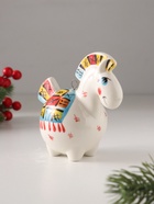 Ёлочная игрушка фарфор «Фигурка. Лошадь пэчворк», авторская роспись, 11 см - Фото 3