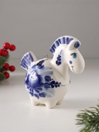 Ёлочная игрушка фарфор «Фигурка. Лошадь Русская», авторская роспись, 11 см - Фото 3