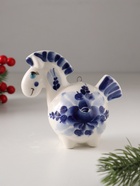 Ёлочная игрушка фарфор «Фигурка. Лошадь Русская», авторская роспись, 11 см - Фото 4