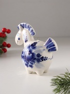 Ёлочная игрушка фарфор «Фигурка. Лошадь Русская», авторская роспись, 11 см - Фото 5