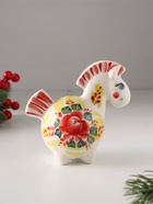 Ёлочная игрушка фарфор «Фигурка. Лошадь Цветок», авторская роспись, 11 см - фото 6260041