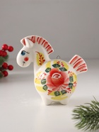 Ёлочная игрушка фарфор «Фигурка. Лошадь Цветок», авторская роспись, 11 см - Фото 4