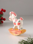 Фигурка фарфор «Качалка. Лошадка красное яблоко», 8 см - Фото 5