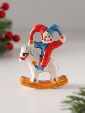 Фигурка фарфор «Качалка. Шут на коне», 9 см 10878792