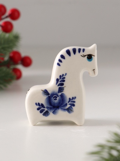 Фигурка фарфор «Конь Русский», 7 см