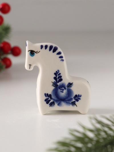 Фигурка фарфор «Конь Русский», 7 см