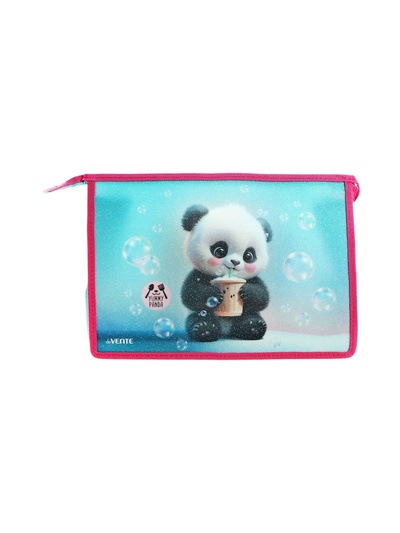 Папка для тетрадей А4, 330×230×100 мм, deVENTE Yummy Panda, молния сверху, пластиковая, для девочки
