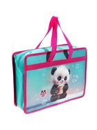 Папка с ручками А4, 100x250x340 мм, deVENTE "Yummy Panda", пластик, ручки-текстиль, для деовчки 10841199 - фото 16511278