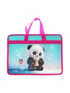 Папка с ручками А4, 100x250x340 мм, deVENTE "Yummy Panda", пластик, ручки-текстиль, для деовчки 10841199 - фото 16511279