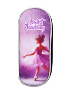 Пенал - футляр deVENTE Ballet Academy, 80×210×50 мм, мягкий, на молнии, 1 отделение, текстиль, чёрно-розовый - Фото 2