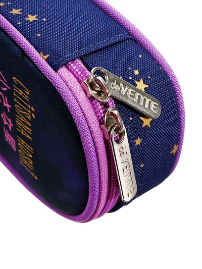 Пенал - футляр deVENTE Chiisana Hoshi, 80×210×50 мм, мягкий, на молнии, 1 отделение, текстиль, тёмно-синий