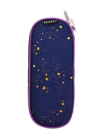 Пенал - футляр deVENTE Chiisana Hoshi, 80×210×50 мм, мягкий, на молнии, 1 отделение, текстиль, тёмно-синий