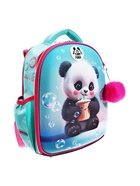 Рюкзак каркасный 35х27х13 см, deVENTE Junior 14L Yummy Panda, + брелок, для девочки 10841231 - фото 16511421