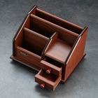 УЦЕНКА Органайзер 4 секции, 2 выдвижных ящика, серия Орех с кантом темным, микс 14×19 10890534