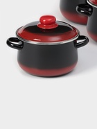 Набор эмалированных кастрюль «Кармен», 3 шт.: 2 л, 4 л, 5.5 л, индукция, чёрный, красный - Фото 2