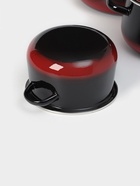 Набор эмалированных кастрюль «Кармен», 3 шт.: 2 л, 4 л, 5.5 л, индукция, чёрный, красный - Фото 4