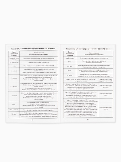 Сертификат о профилактических прививках А6, 24 страницы 10.5×14.8 см «Розовый»
