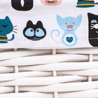 УЦЕНКА Корзина стеллажная «Котики», 40×31×17 см, белый - Фото 4