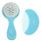 УЦЕНКА Расчёска детская, массажная щётка для волос M&B, от 0 мес., бирюзовый - Фото 6