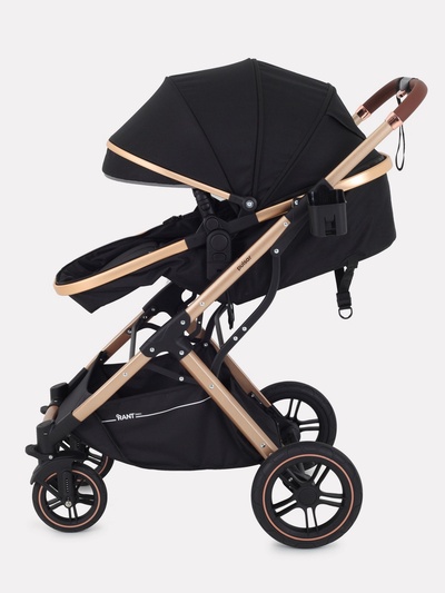 Коляска - трансформер детская RANT basic PULSAR GOLD (2в1) RA160, черный