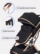 Коляска - трансформер детская RANT basic PULSAR GOLD (2в1) RA160, черный - Фото 6