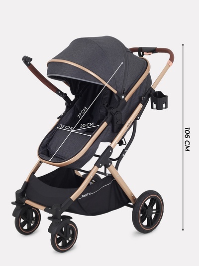 Коляска - трансформер детская RANT basic PULSAR GOLD (2в1) RA160, серый