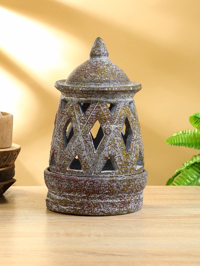 Подсвечник терракота «Фонарь», 17×17×29 см