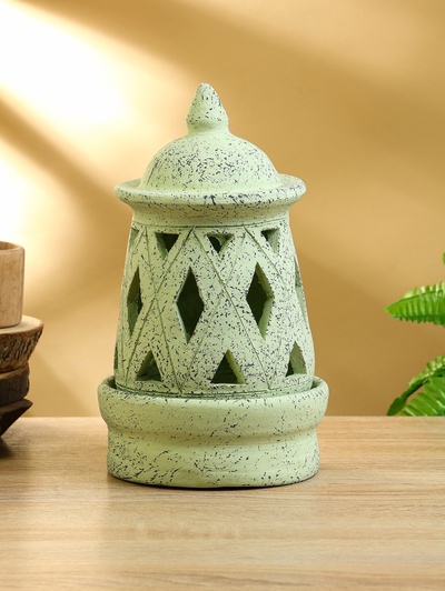 Подсвечник терракота «Фонарь», 16×16×26 см