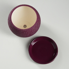 Горшок для цветов "Шар", шёлк, фиолетовый, керамика, 1.4 л - Фото 2