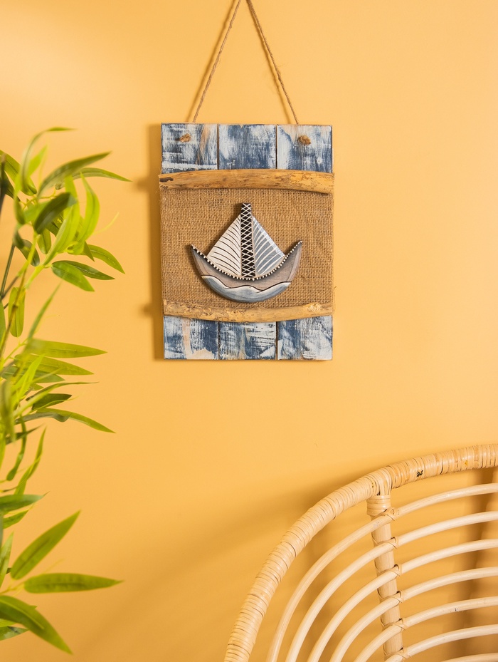 Панно плетёное «Кораблик», 24×4×55 см - Фото 1