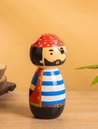 Японская кукла кокеши «Одноглазый пират», 9×9×21 см - Фото 2