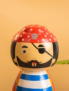 Японская кукла кокеши «Одноглазый пират», 9×9×21 см - Фото 4