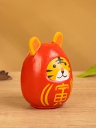 Японская кукла кокеши «Тигренок», 6×6×9 см, красная - Фото 4