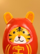 Японская кукла кокеши «Тигренок», 6×6×9 см, красная - Фото 6