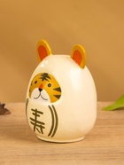 Японская кукла кокеши «Тигренок», 6×6×9 см, белая - Фото 3