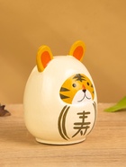 Японская кукла кокеши «Тигренок», 6×6×9 см, белая - Фото 4