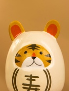 Японская кукла кокеши «Тигренок», 6×6×9 см, белая - Фото 6