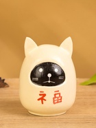 Японская кукла «Кокеши. Котик», 6×6×9 см, чёрно-белая - Фото 2