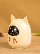 Японская кукла «Кокеши. Котик», 6×6×9 см, чёрно-белая - Фото 4