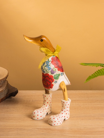 Сувенир «Утка в цветах», 13×9×24 см, дерево