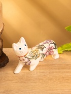 Сувенир «Котик в цветах», 13×3×9 см, дерево, белый - фото 46380673