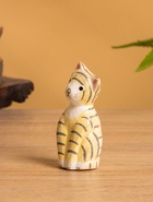 Сувенир «Полосатый кот», 8×3.5×2.5 см, дерево 10465123 - фото 14659189