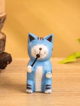 Сувенир «Кот с микрофоном», 3×4×8 см, дерево, МИКС