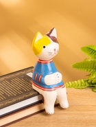 Сувенир дерево "Котенок в кофте сидячий" 6х6х15 см - фото 46380752
