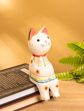 Сувенир дерево "Котенок в рубашке сидячий" 6х6х15 см 10465165