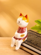Сувенир дерево "Кот сидячий" цв. красный, 6х6х15 см 10465168 - фото 16595141