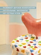 Мебель для кукол «Стульчик с сердечками», 4×4×5.5 см, дерево, разноцветная - Фото 2