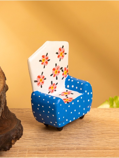 Мебель для кукол «Кресло с цветами», 5×3×7.5 см, дерево