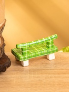 Мебель для кукол «Скамейка», 8.5×4×5 см, дерево, зелёная 10465177 - фото 16595174